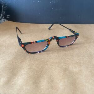 Colorful Art Pop Designed Black Eyeglasses Frames Hand Painted +3 OC